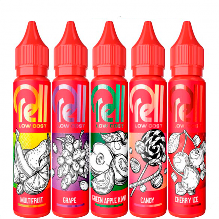 Жидкость Rell Red Low Cost Nic Free - Black currant ice (Чёрная смородина, Лёд) 28 мл (0 мг)